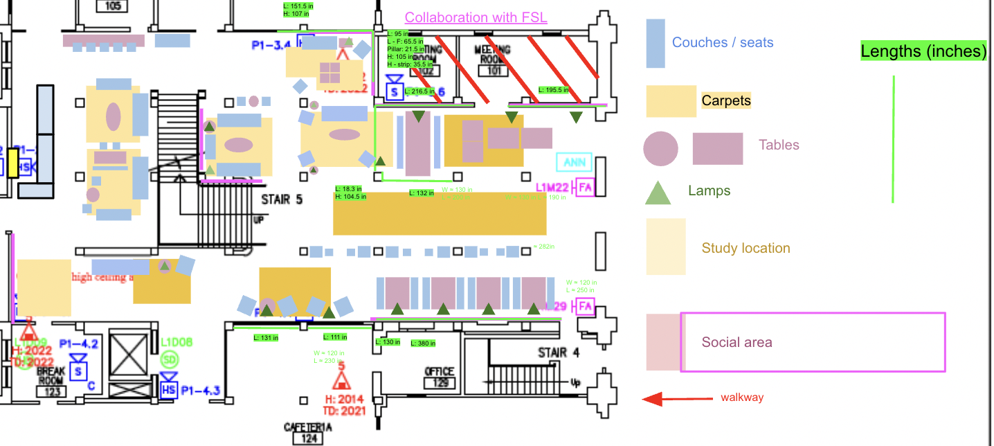 Expansion floor plan for Old Union's 1st floor